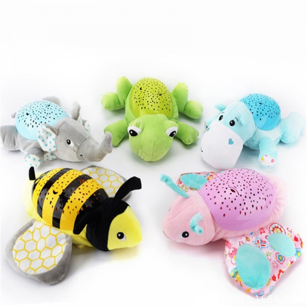 Musical Turtle Lamp Cute Design Led Night Light Plush Toy Projector Birthday Gift Baby Sleep Appease Sleepy Doll Light Toy
