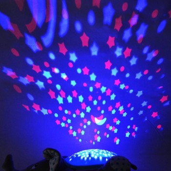 Musical Turtle Lamp Cute Design Led Night Light Plush Toy Projector Birthday Gift Baby Sleep Appease Sleepy Doll Light Toy