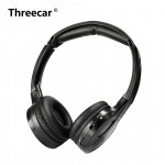 Threecar 2pcs Infrared Stereo Wireless Headphones Dual channel IR Cordless Headsets for Car roof DVD or Headrest DVD player