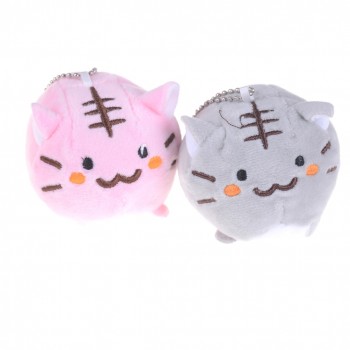 1pc Kawaii Tiger Cat 6cm Plush Stuffed Toy Dolls Kids Gift Plush Keychains String Toy Multi Color Plush Toy
