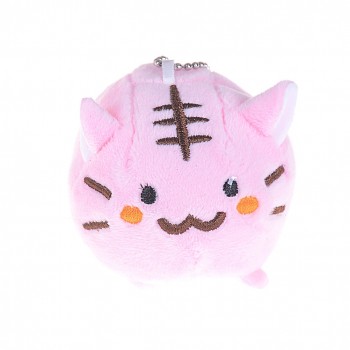 1pc Kawaii Tiger Cat 6cm Plush Stuffed Toy Dolls Kids Gift Plush Keychains String Toy Multi Color Plush Toy