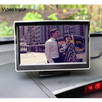 GreenYi 2 Ways Video Input 5 Inch TFT Auto Video Player 5 Car Parking Monitor For Rearview Camera Parking Assistance System