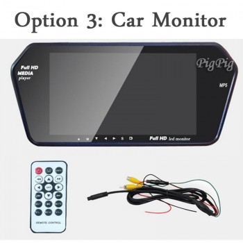 Koorinwoo Wireless 7 TFT LCD Screen 1024*600 Mirror Monitor Bluetooth MP5 with USB/SD Slot car Rearview Camera infrared System