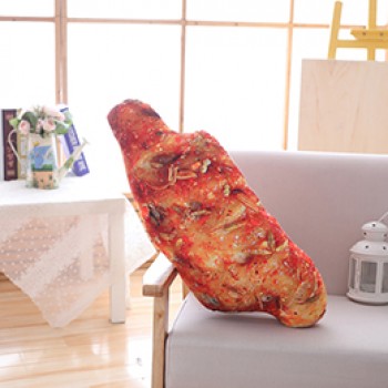 BBQ Baked Food Pillow Chick/Beefsteak/Chick Wing/Sauage/Porket/Fish/Duck/Apex Wing Simulated Barbecue Snack Decor Pillow