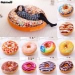 Plush Donut Pillow Toy Sofa Floor Indoor Seat Cushion Back Cushion Food Pillow Kids Play Reading Car Traveling Pillow 40cm
