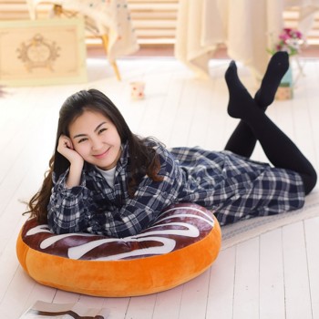 Plush Donut Pillow Toy Sofa Floor Indoor Seat Cushion Back Cushion Food Pillow Kids Play Reading Car Traveling Pillow 40cm