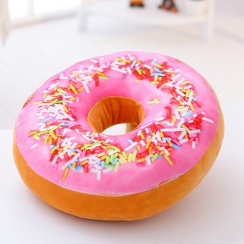Plush Donut Pillow Toy Sofa Floor Indoor Seat Cushion Back Cushion Food Pillow Kids Play Reading Car Traveling Pillow 40cm