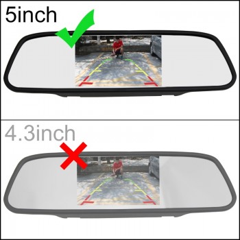 Sinairyu High Resolution 5 Inch HD Rear View Car Interior Mirror Monitor 2CH Video Input 800*480 DC 12V
