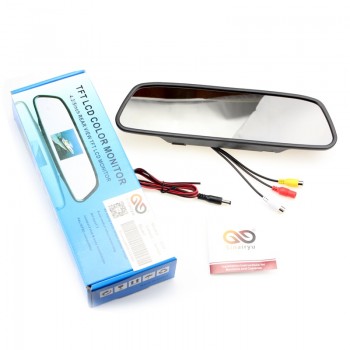 Sinairyu High Resolution 5 Inch HD Rear View Car Interior Mirror Monitor 2CH Video Input 800*480 DC 12V