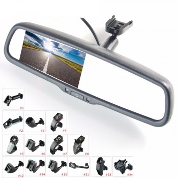 Automobiles monitor car 800*480 In -Dash 4.3 mirror monitors parking Video display with special OEM Bracket for Toyota Honda