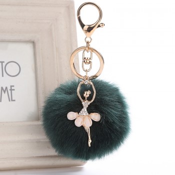 Dance Girl Car  Fashion Bag  Package Accessories Phone Shell Pendant Plush Rabbit Hair Wool-like Plush Keychains Children Gift