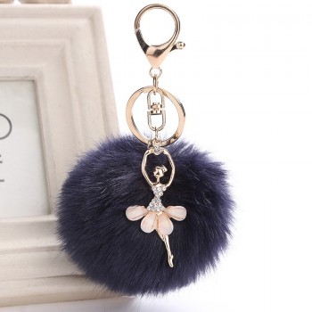 Dance Girl Car  Fashion Bag  Package Accessories Phone Shell Pendant Plush Rabbit Hair Wool-like Plush Keychains Children Gift