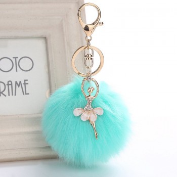 Dance Girl Car  Fashion Bag  Package Accessories Phone Shell Pendant Plush Rabbit Hair Wool-like Plush Keychains Children Gift