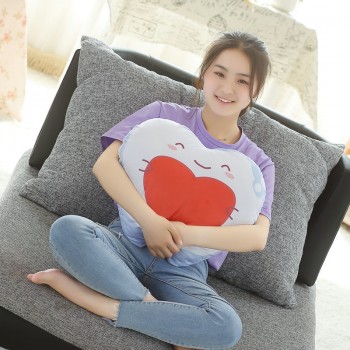 1pc 32cm/42cm Cute Plush Simulation Teeth Pillow Stuffed Plush Teeth Pillow Cushions With Different Expressions Creative Gifts