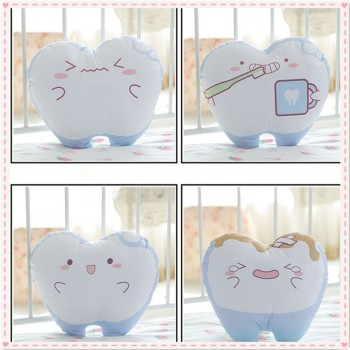 1pc 32cm/42cm Cute Plush Simulation Teeth Pillow Stuffed Plush Teeth Pillow Cushions With Different Expressions Creative Gifts