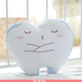 1pc 32cm/42cm Cute Plush Simulation Teeth Pillow Stuffed Plush Teeth Pillow Cushions With Different Expressions Creative Gifts