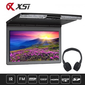 17.3 Car Ceiling Flip Down Roof Mount Monitor 1920x1080 Full HD Screen MP5 Player With HDMI USB SD IR FM Transmitter Speaker
