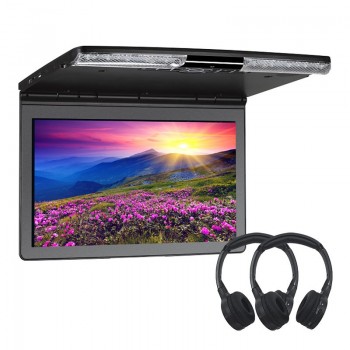 17.3 Car Ceiling Flip Down Roof Mount Monitor 1920x1080 Full HD Screen MP5 Player With HDMI USB SD IR FM Transmitter Speaker