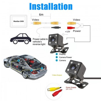 Car Rear View Reverse Backup Parking HD Camera Night Vision Waterproof #8