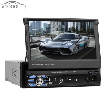 VODOOL Foldable 7 Touch Screen Car Stereo MP5 Player 1080P HD GPS Navigation Bluetooth Video Audio RDS AM FM Radio Media Player