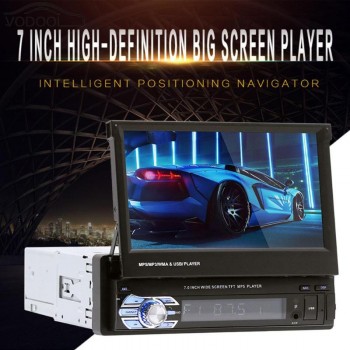 VODOOL Foldable 7 Touch Screen Car Stereo MP5 Player 1080P HD GPS Navigation Bluetooth Video Audio RDS AM FM Radio Media Player