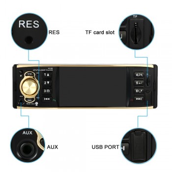 4.1inch TFT HD 1080P Digital Screen Car Radio MP5 Player Bluetooth USB/TF FM Aux Input Universal Steering Wheel Remote Control