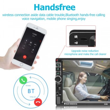SWM 8802 Upgraded Version 7in 2 Din Quad-core Android 7.1 Car Stereo MP5 Player GPS Navi Bluetooth RDS FM AM Radio Head Unit