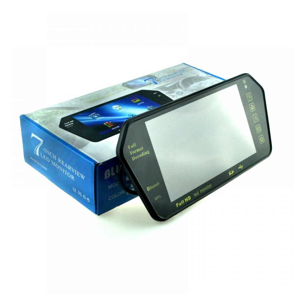 7 inch HD Movie player car MP4 MP5 player TFT bluetooth Auto Mirror Monitor USB support rear view camera bluetooth function