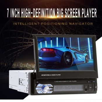 7 Inch Car MP5 Player Android RDS AM FM Radio GPS Navigation Retractable 1 DIN Touch Screen USB Bluetooth Receiver With Camera