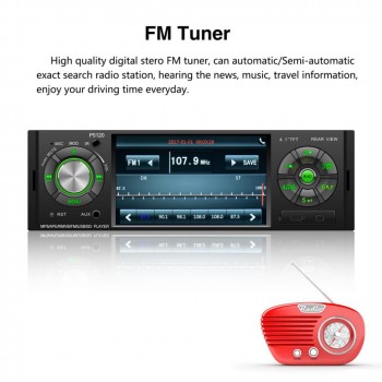 4.1 Inch 1 Din Bluetooth Car MP5 Player TFT Touch Screen Stereo Audio FM Station Radio Auto Video with Remote Control