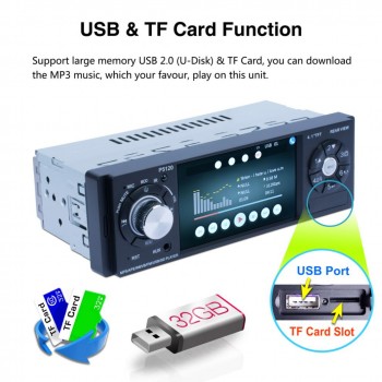 4.1 Inch 1 Din Bluetooth Car MP5 Player TFT Touch Screen Stereo Audio FM Station Radio Auto Video with Remote Control