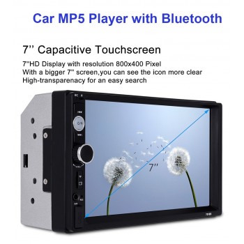 7010B Car Radio MP5 Player 2 Din 7inch Touch Screen Audio Stereo Bluetooth USB AUX Multimedia Player 7010B with Rear View Camera