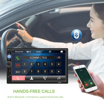 AOZBZ Car MP5 Player FM Transmitter U disk LCD Display Car Kit Remote Steering Wheel Controls Charger Adapter for IOS Android