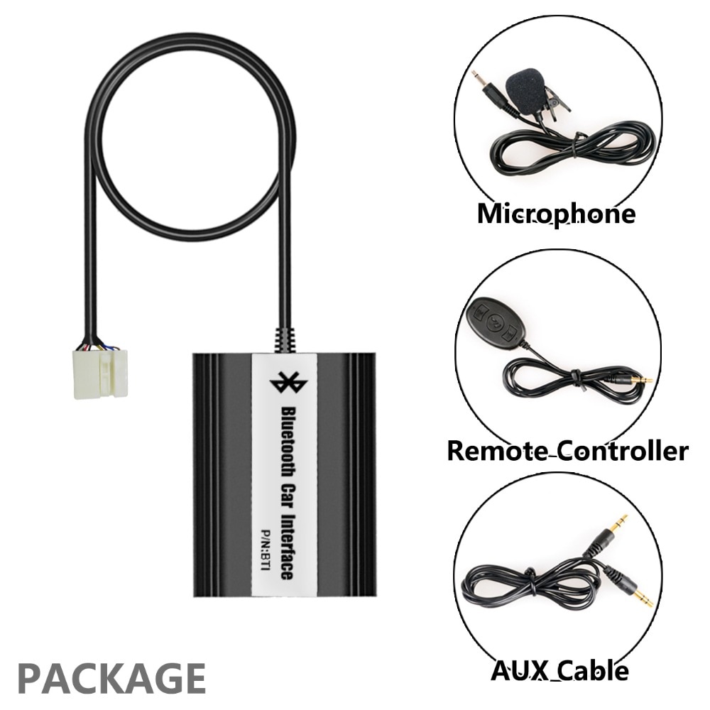 APPS2Car Car Stereo Bluetooth Interface Handfree Calling Wireless Music Receiver USB AUX Music Adapter for Honda Pilot 2006-2011