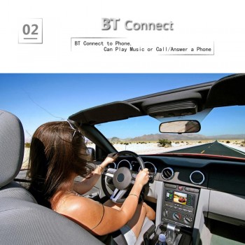 VODOOL 4 1Din Bluetooth Car Stereo MP5 Player FM Transmitter AUX Radio MP3 Music Media Player Reverse Image With Remote Control
