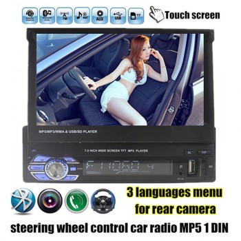 7 inch steering wheel control support Car Radio Bluetooth Stereo video Player Auxin MP4 MP5 Player USB TF FM car-styling 9601