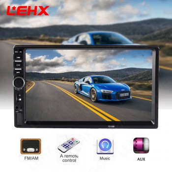 7 HD 2 Din Touch Screen Car MP5 Player Bluetooth Stereo FM Radio USB/TF AUX In With Rear View Camera Phone Mirror Link No GPS