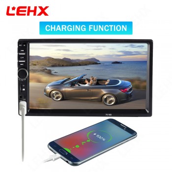 7 HD 2 Din Touch Screen Car MP5 Player Bluetooth Stereo FM Radio USB/TF AUX In With Rear View Camera Phone Mirror Link No GPS