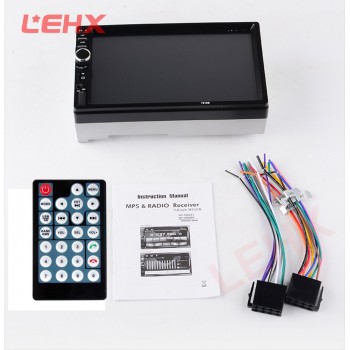 7 HD 2 Din Touch Screen Car MP5 Player Bluetooth Stereo FM Radio USB/TF AUX In With Rear View Camera Phone Mirror Link No GPS
