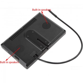 GreenYi 800x480 7 Car MP4 MP5 Video Player Parking Monitor Support FM transmitter SD USB Flash Built in Audio Speaker