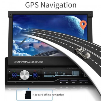 T100G 7 Inch Car Stereo MP5 Player RDS FM AM Radio Bluetooth USB AUX Head Unit Better Bluetooth Microphone Hand-free Vehicle MP5