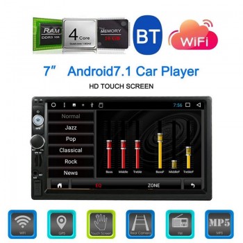 2 Din Car Auto Radio Android 7.1 Reverse Cam GPS Europe Map Car Stereo Touch Screen Bluetooth MP5 Machine Mirror Link To phone