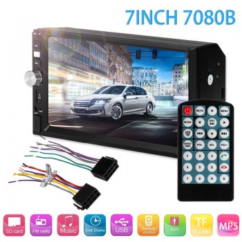 Car MP5 Player with 7 Inch for Touch Screen TFT monitor Remote control bluetooth AUX FM Radio 2Din Interior Auto HD player Kit