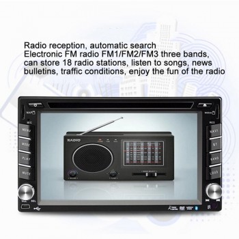 Navigator 7010B 2 Din Multimedia Car Radio Stereo Audio 6.2 HD MP5 Touch Screen FM Digital Display Bluetooth USB Autoradio