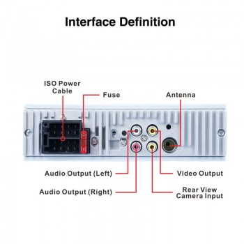 1 DIN Car MP5 Player 4.1  Screen Display FM Radio Audio Stereo Bluetooth USB AUX-IN with Steering Wheel Control Remote