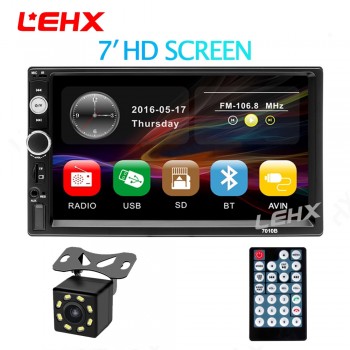 LEHX 2din 7010 Car Radio 7 Touch In Dash Auto audio Player MP5 Player Autoradio Bluetooth Rear View Camera Remote Control