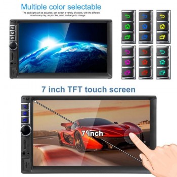 7inch 2Din Car Radio WiFi BT Android Car Stereo MP5 Player GPS Navigator FM Radio Auto Bluetooth Rear View Camera Remote Control
