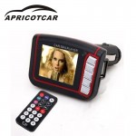Cigarette Lighter Colorful Car LCD MP3MP4 Player FM Transmitter 1.8 Inch Car MP3 Card Card USB Jack Charger 12V + Remote Control