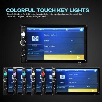 DHL 5 PCS 7 Inch Bluetooth V2.0 Car Audio Stereo Touch Screen MP5 Player With Car Rearview Camera 7010b