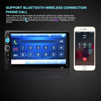 DHL 5 PCS 7 Inch Bluetooth V2.0 Car Audio Stereo Touch Screen MP5 Player With Car Rearview Camera 7010b